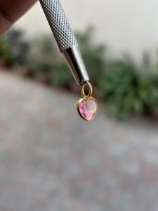 Pendentif Topaze Rose en Argent Sterling 925 Plaqué Or Fait Main, Bijou Pierre de Naissance, Cadeau de Décembre pour Tous - Product Image 4