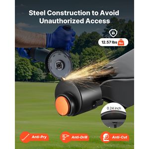 Lucchetto per Rimorchio Resistente a 3 Chiavi, Adatto per Ganci di Traino da 2 2 5/16 Pollici con Catene di Sicurezza - Product Image 3