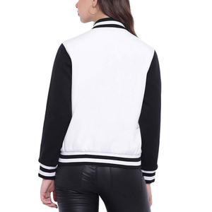 Blouson universitaire homme personnalisé à col montant, patchwork, manches jaunes, boutons apparents, coupe ajustée, respirant, hiver - Product Image 6