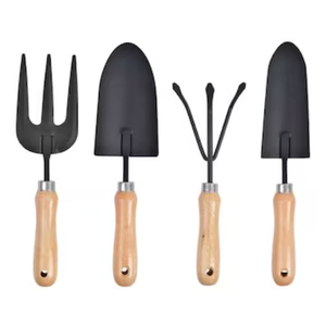 Ensemble d'outils de jardin en métal avec manche en bois pour l'entretien des plantes en extérieur, accessoires de jardinage - Product Image 2