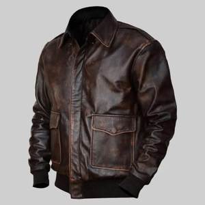 Veste en cuir pour homme au design personnalisé et tendance, avec col montant et logo sur le devant, fabriquée au Pakistan, veste d'hiver pour hommes et motards - Product Image 4