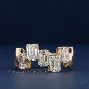 Premium Lab-Grown Emerald Diamond <b>Ring</b> for Men 14K Gold Eco-Friendly Fine Jewelry Elegant Engagement Wedding Band <b>Statement</b> <b>Ring</b> - Product Image 1