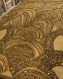 Tissu de luxe brodé à la main, tissu lourd - Product Image 6