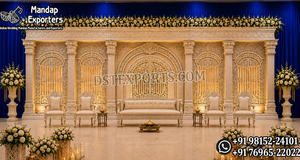 Décoration de scène de mariage traditionnel tamil pour mariage à destination, thème Or Divin, mariage sud-indien, scène Manavarai - Product Image 3