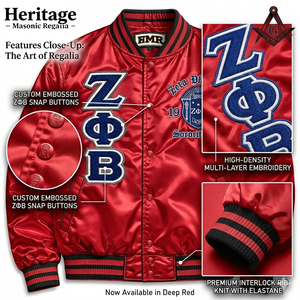 Chaquetas Universitarias de Satén Tipo Bomber, Ropa Griega de Alta Calidad Hecha a Medida para la Hermandad Zeta Phi Beta, Fabricante de Pakistán - Product Image 1