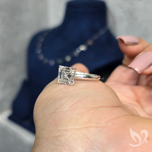 3.00 CT Asscher Cut Lab Grown Diamond Solitaire <b>Ring</b> in 18K Solid Gold | IGI Certified Wedding & Party Engagement Gift <b>Ring</b> - Product Image 5