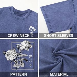 Camiseta Oversize para Hombre con Lavado Ácido - Algodón Pesado - Estilo Urbano Gris Vintage - Corte Holgado Relajado - Textura Premium 2026 - Product Image 3