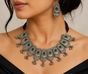 Conjunto de Collar y Pendientes de Aleación de Cobre Chapado en Oro Oxidado con Circonitas, Estilo Étnico Moderno, con Perlas, para Mujer, Regalo para Boda, Compromiso o Fiesta - Product Image 5