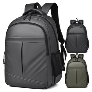 Minimalist PU <b>Laptop</b> <b>Backpack</b> Large Capacity Water Resistant Unisex Softback with Zipper Closure and Shoulder Straps - Product Image 2