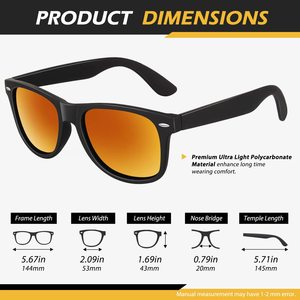 Lunettes de soleil polarisées pour hommes, lunettes de soleil de conduite, style rétro des années 80, design carré - Product Image 3