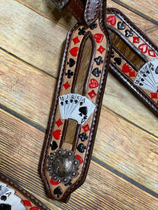 อุปกรณ์ขี่ม้าแบบตะวันตก Tooled Ace Cards ทำจากหนังแท้นุ่ม น้ำหนักเบา ทนทาน ดีไซน์ทันสมัยประดับด้วยคริสตัล สามารถปรับแต่งได้ - Product Image 3
