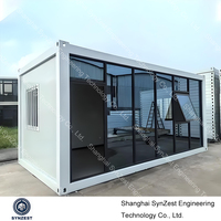 Maison préfabriquée modulaire en verre certifiée CE, personnalisable pour hôtel, villa, bureau, maison préfabriquée en conteneur