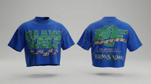 Vintage 100% Cotton Bamboo Blend Fleece Fabric Breathable Customized Hip Hop Street Wear O-Neck Regular Sleeve T-Shirt Men - Product Image 2