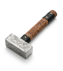 Marteau Viking artisanal MS Enterprises – Marteau de machiniste en acier au carbone gravé, qualité industrielle, Steel Craft International - Product Image 1