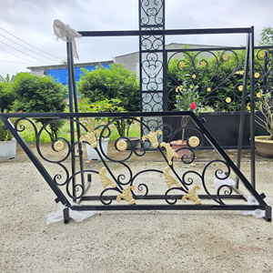 Barandillas de Balcón y Pasamanos de Escalera de Hierro Forjado Personalizados, Balaustradas Decorativas para Uso en Interiores y Exteriores con Gran Durabilidad - Product Image 4