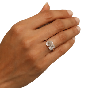 Anillo de Diamantes ToiEt Moi, Elegante, Certificado por IGI, Cultivado en Laboratorio, Plata de Ley 925, Oro de 14K/18K, Anillo de Compromiso con Esmeralda en Forma de Pera, Anillo de Novia - Product Image 4