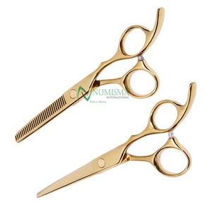 Professional Black Coated Stainless Steel Barber Scissors Set Straight Hair <b>Thinning</b> Razor Edge Smooth Cutting Shears for Beauty - Product Image 5