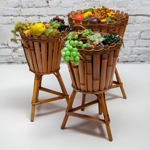Conceptions minimalistes supports de fleurs naturels écologiques supports de plantes en bambou pour la décoration de mariage - Product Image 5