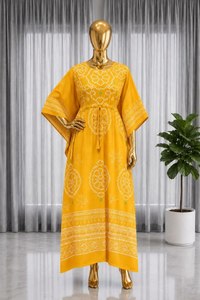 Kurta/Kurti Moderna para Mujer, Estampado Digital en Crepé Francés Pesado, Corte Holgado, Largo hasta el Suelo, Secado Rápido, Sin Arrugas, Talla Única - Product Image 3