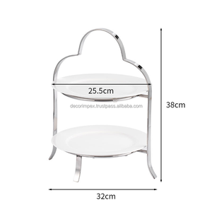 European Style Three-Layer Metal Snack <b>Plate</b> for Afternoon Tea Dessert Tea Cake <b>Display</b> <b>Stand</b> for Hotel Restaurant Supplies - Product Image 4