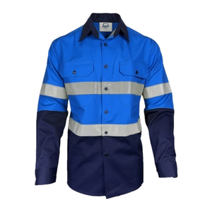 Camiseta y Polo de Seguridad Reflectantes de Alta Visibilidad para Hombre, ANSI Clase 2, con Luz LED Intermitente, Manga Larga, Ropa de Trabajo para Construcción/Ingeniería - Product Image 2