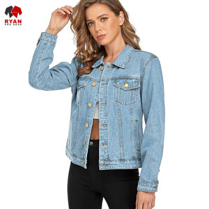 Chaqueta Vaquera Personalizada Ryan Pro Gear para Mujer, Tejido Transpirable y Cómodo con Cierre de Botones y Logotipo Personalizado - Product Image 3