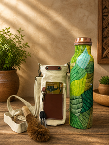 Bouteille d'eau 100 % cuivre, bouteille à boire en cuivre pur, bouteille d'hydratation en cuivre, gourde en cuivre - Product Image 5