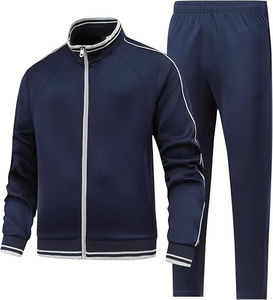 Men's Customized Lightweight Casual <b>Tracksuits</b> 2-Piece Set Polyester/Spandex - Product Image 1