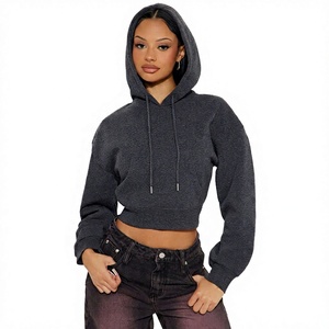 Custom Women <b>Crop</b> <b>Top</b> Hoodie Casual Women's <b>Hoodies</b> & Sweatshirts Pullover Cropped Oversize Hoodie for Woman OEM Manufacturer - Product Image 1