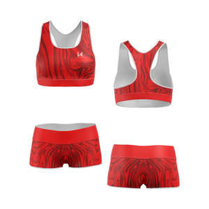 Ensemble de yoga deux pièces pour femmes grandes tailles, taille haute, sans manches, col rond, en tissu nylon et élasthanne, extensible dans quatre directions, séchage rapide - Product Image 4