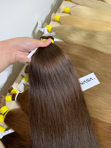 Extensions de cheveux en vrac Super Double Drawn, cheveux humains vierges vietnamiens, 26 pouces, couleur ombrée décolorée, 100g, couleur blond foncé - Product Image 4