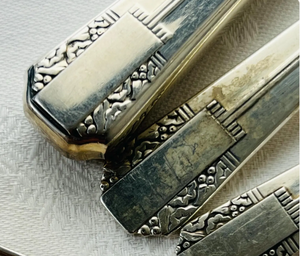 Vintage Silver Metal Tableware <b>Table</b> <b>Top</b> Decoration Use Silver Plated Finishing Kitchen Cutlery Embossed Design <b>mirrored</b>, steel - Product Image 3