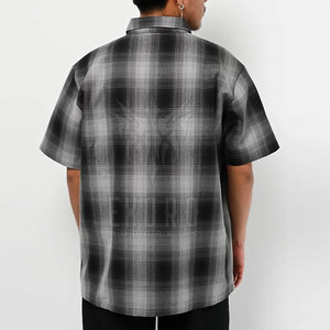 Dernier modèle de chemises en flanelle à manches courtes pour hommes Chemises à manches courtes en flanelle à la mode pour hommes - Product Image 3