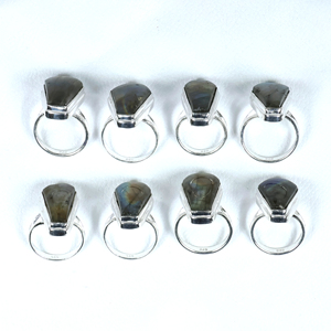 Bismillah Gems Women's Christian Gothic Boho Labradorite <b>Statement</b> Handmade 925 Silver Plated Iridescent <b>Ring</b> Fashion - Product Image 4