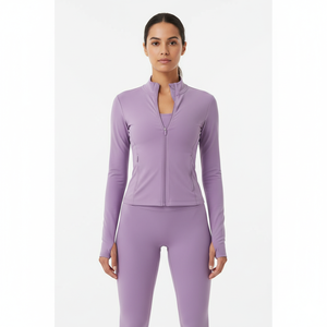 Conjunto de Yoga Sólido Nuevo 2026 para Mujer, 3 Piezas: Sujetador Deportivo, Chaqueta con Cremallera Frontal, Pantalones de Cintura Alta, Ropa Deportiva Ecológica de Secado Rápido - Product Image 3