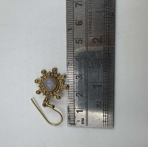 Classic <b>Hook</b> Style Brass Dangle <b>Earrings</b> Gold Plated Moonstone Gemstone Dangle Fashion <b>Earring</b> - Product Image 3