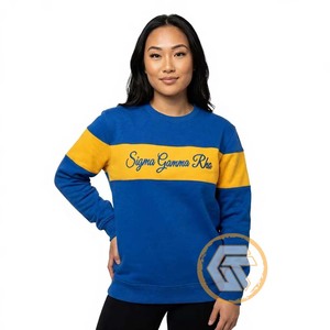 Sweat-shirt décontracté personnalisé pour femme Sigma Gamma Rho, automne/hiver, en molleton de coton 500g, écologique, séchage rapide, broderie de haute qualité - Product Image 4