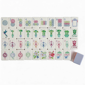 Fichas de Mahjong Americanas, 160 Piezas, Grabadas con Láser, Acrílico Morado, 4 Capas, Alta Calidad para Jugar - Product Image 2