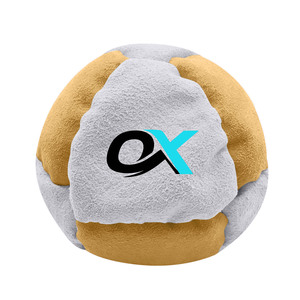 กระเป๋าแฮคกี้แซคแบบมีโลโก้สั่งทำจากอ็อกซ์วา อินดัสทรีส์ ของเล่นนุ่มสำหรับทุกเพศ ทำจากหนังกลับสังเคราะห์ บรรจุเม็ดพลาสติก - Product Image 6