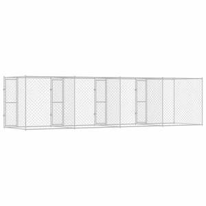 Jaula para Perros de Acero Galvanizado Plateado 314.96 X 78.74 X 78.74 Pulgadas, Público Objetivo: Dueños de Perros - Product Image 6