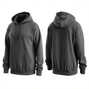 Custom 400 GSM Heavyweight Regular Fit Boxy Fleece Pullover Hoodie with Pocket 100% Cotton Anti-Pilling for Men - Product Image 2
