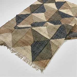 Alfombra Tejida a Mano de Yute y Algodón Natural - Alfombra Moderna Abstracta de Tejido Plano Kilim, Apta para Mascotas, Decoración para Sala de Estar, Ecológica - Product Image 3