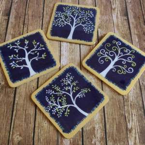 Posavasos Modernos de MDF Impresos, Resistentes a la Humedad, con Recubrimiento de Esmalte, Protección para Mesa de Comedor, Cocina, Hogar, Tapetes para Café - Product Image 5