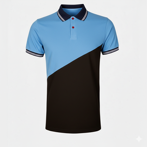 Polo décontracté uni de couleur unie, poids lourd 220 GSM, style italien, col contrastant, manches courtes - Product Image 5