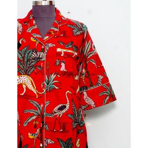 เสื้อเชิ้ตผ้าฝ้ายอินเดียทำมือสำหรับผู้หญิง แต่งเข็มขัดผูกเอว กระดุมตกแต่ง เรียบง่าย หวาน ทรงเอไลน์ สไตล์ Y2K ชุดลำลองสไตล์ชาติพันธุ์ ทันสมัย - Product Image 3