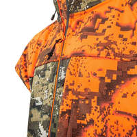 Veste de chasse imperméable et silencieuse pour homme, camouflage orange vif, à capuche, pull-over tactique pour la pêche, la randonnée et la protection contre le vent