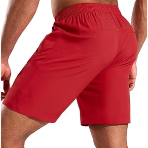 Men's solid <b>blue</b> quick dry Elastic waist casual shorts Sport Bermuda shorts with pockets Men's shorts wholesale - Product Image 5