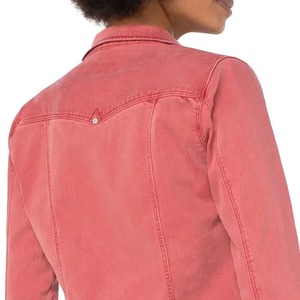 Chaqueta de Mezclilla Cruda para Mujer, Transpirable, Ecológica, Reversible, Informal, con Botones, Talla Personalizada para Damas - Product Image 5
