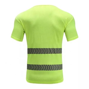 High Visibility Reflective Safety T Shirt Unisex Hi Vis Workwear Short Sleeve Warning Top Custom Logo 2026 - Product Image 3