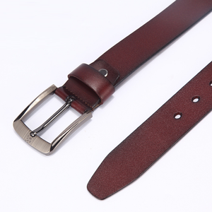 Cinturones de Moda Masculinos Personalizados al por Mayor, Cinturones de Cuero Genuino para Hombre con Hebilla de Pin, Diseño Lujoso OEM - Product Image 5